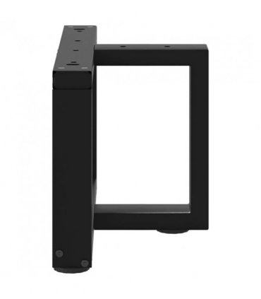 vidaXL Coffee Table Legs T-Shaped 2 pcs Black 40x25x(30-31) cm Steel — Size: 40 x 25 x (30-31) cm