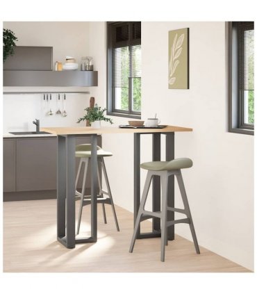 vidaXL Bar Table Legs T-Shaped 2 pcs Anthracite 40x35x(110-111) cm Steel — Size: 40 x 35 x (110-111) cm