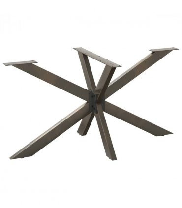 vidaXL Dining Table Leg Spider Shape Black 150x78x(72-73) cm Steel — Colour: natural, Size: 150 x 78 x (72-73) cm
