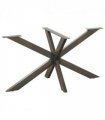 vidaXL Dining Table Leg Spider Shape Black 150x78x(72-73) cm Steel — Colour: natural, Size: 150 x 78 x (72-73) cm
