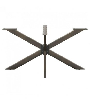 vidaXL Dining Table Leg Spider Shape Black 150x78x(72-73) cm Steel — Colour: natural, Size: 150 x 78 x (72-73) cm