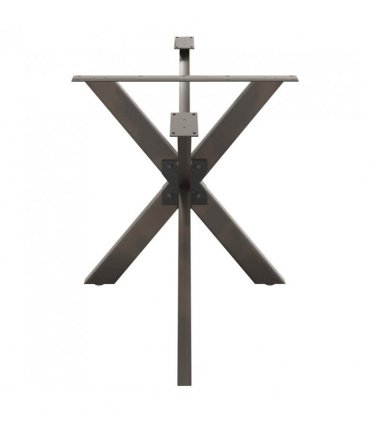 vidaXL Dining Table Leg Spider Shape Black 150x78x(72-73) cm Steel — Colour: natural, Size: 150 x 78 x (72-73) cm