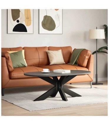 vidaXL Coffee Table Leg Spider Shape Black 98x58x(42-43) cm Steel — Size: 98 x 58 x (42-43) cm