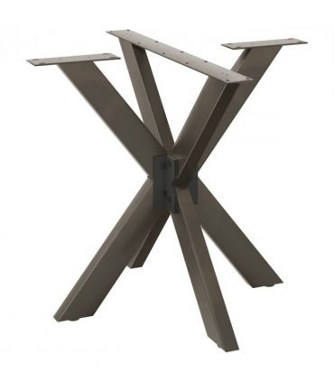 vidaXL Dining Table Leg Spider Shape Black 85x85x(72-73) cm Steel — Colour: natural, Size: 85 x 85 x (72-73) cm