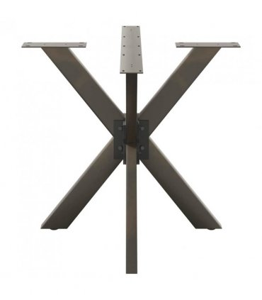 vidaXL Dining Table Leg Spider Shape Black 85x85x(72-73) cm Steel — Colour: natural, Size: 85 x 85 x (72-73) cm