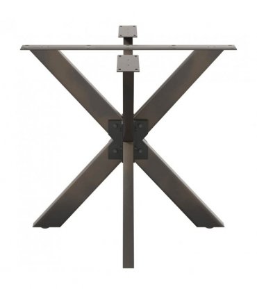 vidaXL Dining Table Leg Spider Shape Black 85x85x(72-73) cm Steel — Colour: natural, Size: 85 x 85 x (72-73) cm