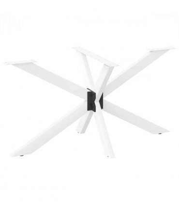 vidaXL Dining Table Leg Spider Shape White 150x78x(72-73) cm Steel — Size: 150 x 78 x (72-73) cm