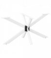 vidaXL Dining Table Leg Spider Shape White 150x78x(72-73) cm Steel — Size: 150 x 78 x (72-73) cm
