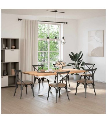 vidaXL Dining Table Leg Spider Shape White 150x78x(72-73) cm Steel — Size: 150 x 78 x (72-73) cm