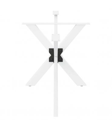 vidaXL Dining Table Leg Spider Shape White 150x78x(72-73) cm Steel — Size: 150 x 78 x (72-73) cm