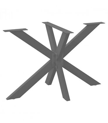vidaXL Dining Table Leg Spider Shape Black 120x68x(72-73) cm Steel — Size: 120 x 68 x (72-73) cm