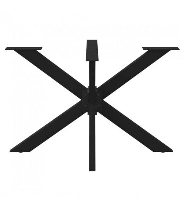 vidaXL Dining Table Leg Spider Shape Black 120x68x(72-73) cm Steel — Size: 120 x 68 x (72-73) cm