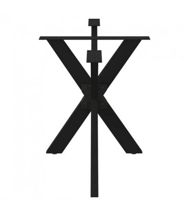 vidaXL Dining Table Leg Spider Shape Black 120x68x(72-73) cm Steel — Size: 120 x 68 x (72-73) cm