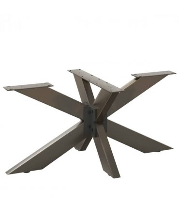 vidaXL Coffee Table Leg Spider Shape Black 98x58x(42-43) cm Steel — Colour: natural, Size: 98 x 58 x (42-43) cm