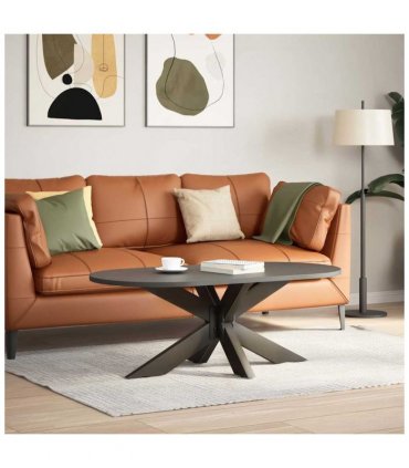 vidaXL Coffee Table Leg Spider Shape Black 98x58x(42-43) cm Steel — Colour: natural, Size: 98 x 58 x (42-43) cm