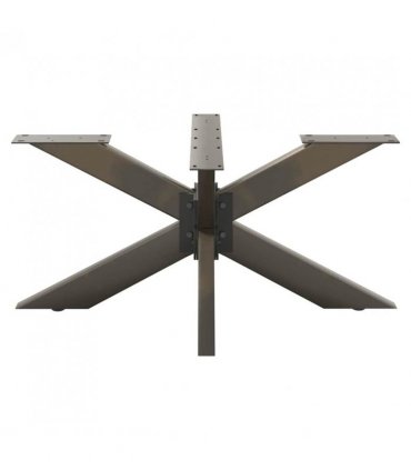 vidaXL Coffee Table Leg Spider Shape Black 98x58x(42-43) cm Steel — Colour: natural, Size: 98 x 58 x (42-43) cm