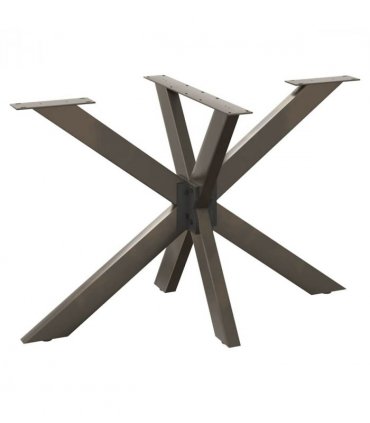 vidaXL Dining Table Leg Spider Shape Black 120x68x(72-73) cm Steel — Colour: natural, Size: 120 x 68 x (72-73) cm