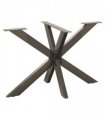 vidaXL Dining Table Leg Spider Shape Black 120x68x(72-73) cm Steel — Colour: natural, Size: 120 x 68 x (72-73) cm