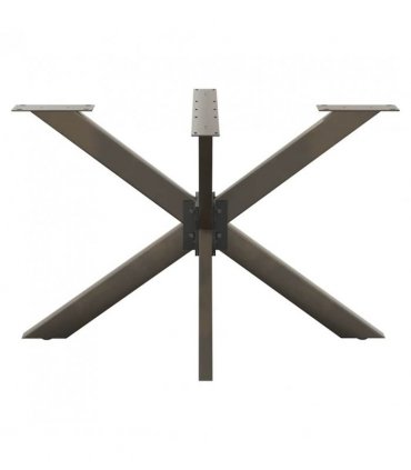 vidaXL Dining Table Leg Spider Shape Black 120x68x(72-73) cm Steel — Colour: natural, Size: 120 x 68 x (72-73) cm
