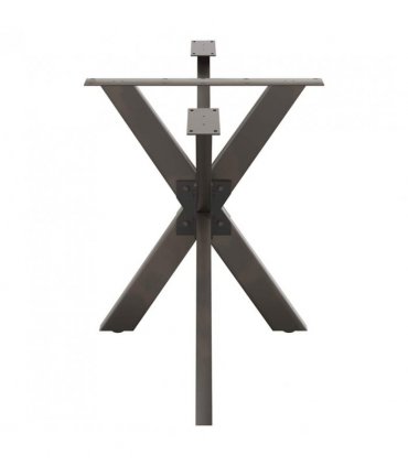 vidaXL Dining Table Leg Spider Shape Black 120x68x(72-73) cm Steel — Colour: natural, Size: 120 x 68 x (72-73) cm