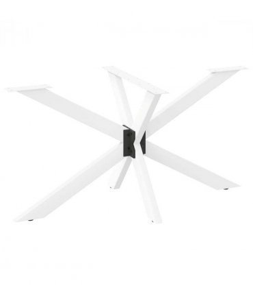 vidaXL Dining Table Leg Spider Shape White 120x68x(72-73) cm Steel — Size: 120 x 68 x (72-73) cm