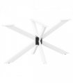 vidaXL Dining Table Leg Spider Shape White 120x68x(72-73) cm Steel — Size: 120 x 68 x (72-73) cm