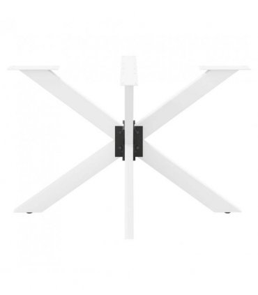 vidaXL Dining Table Leg Spider Shape White 120x68x(72-73) cm Steel — Size: 120 x 68 x (72-73) cm