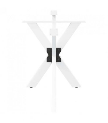 vidaXL Dining Table Leg Spider Shape White 120x68x(72-73) cm Steel — Size: 120 x 68 x (72-73) cm