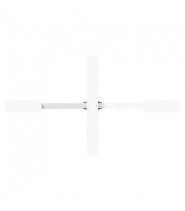 vidaXL Dining Table Leg Spider Shape White 120x68x(72-73) cm Steel — Size: 120 x 68 x (72-73) cm
