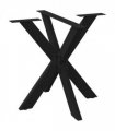 vidaXL Dining Table Leg Spider Shape Black 85x85x(72-73) cm Steel — Size: 85 x 85 x (72-73) cm