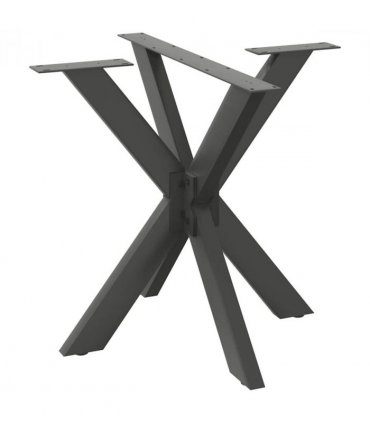 vidaXL Dining Table Leg Spider Shape Anthracite 85x85x(72-73) cm Steel — Size: 85 x 85 x (72-73) cm