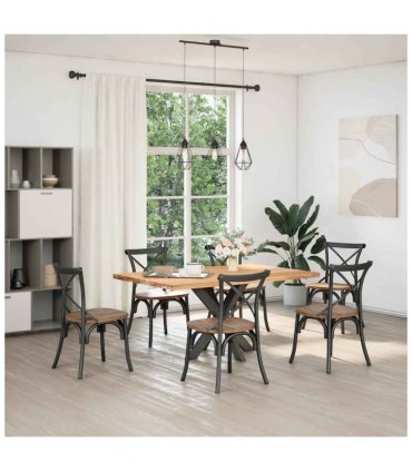 vidaXL Dining Table Leg Spider Shape Anthracite 85x85x(72-73) cm Steel — Size: 85 x 85 x (72-73) cm