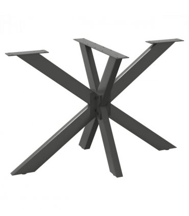 vidaXL Dining Table Leg Spider Shape Anthracite 120x68x(72-73) cm Steel — Size: 120 x 68 x (72-73) cm