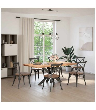 vidaXL Dining Table Leg Spider Shape Anthracite 120x68x(72-73) cm Steel — Size: 120 x 68 x (72-73) cm