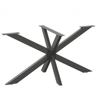 vidaXL Dining Table Leg Spider Shape Anthracite 150x78x(72-73) cm Steel — Size: 150 x 78 x (72-73) cm