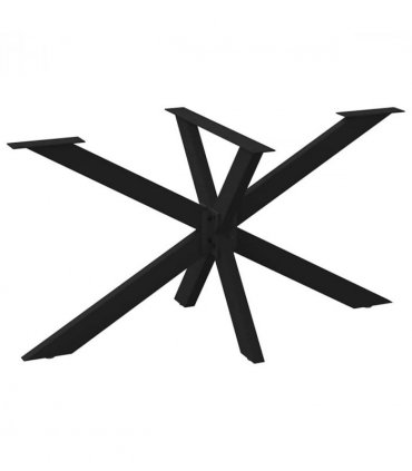 vidaXL Dining Table Leg Spider Shape Black 150x78x(72-73) cm Steel — Size: 150 x 78 x (72-73) cm