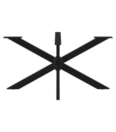 vidaXL Dining Table Leg Spider Shape Black 150x78x(72-73) cm Steel — Size: 150 x 78 x (72-73) cm