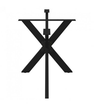 vidaXL Dining Table Leg Spider Shape Black 150x78x(72-73) cm Steel — Size: 150 x 78 x (72-73) cm
