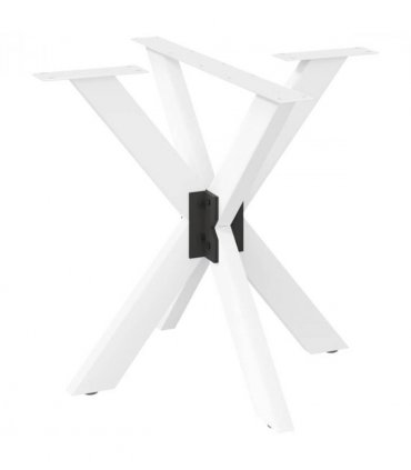 vidaXL Dining Table Leg Spider Shape White 85x85x(72-73) cm Steel — Size: 85 x 85 x (72-73) cm