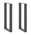 vidaXL Console Table Legs U-Shaped 2 pcs Anthracite 38x(72-73) cm Steel — Size: 38 x (72-73) cm