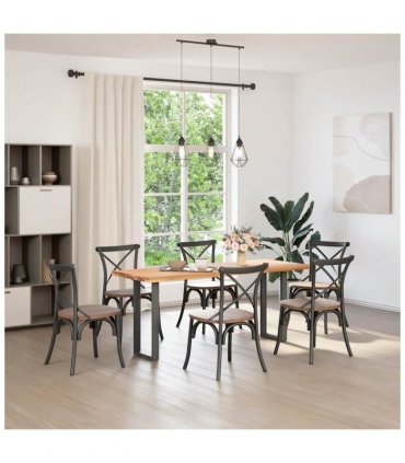 vidaXL Console Table Legs U-Shaped 2 pcs Anthracite 38x(72-73) cm Steel — Size: 38 x (72-73) cm