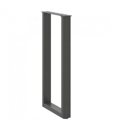 vidaXL Console Table Legs U-Shaped 2 pcs Anthracite 38x(72-73) cm Steel — Size: 38 x (72-73) cm