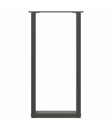 vidaXL Console Table Legs U-Shaped 2 pcs Anthracite 38x(72-73) cm Steel — Size: 38 x (72-73) cm