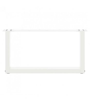 vidaXL Coffee Table Legs U-Shaped 2 pcs White 70x(30-31) cm Steel — Size: 70 x (30-31) cm