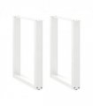 vidaXL Dining Table Legs U-Shaped 2 pcs White 70x(72-73) cm Steel — Size: 70 x (72-73) cm — V0671986300