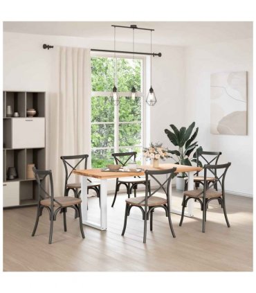vidaXL Dining Table Legs U-Shaped 2 pcs White 70x(72-73) cm Steel — Size: 70 x (72-73) cm — V0671986300