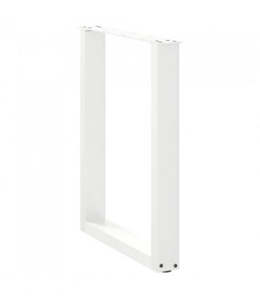 vidaXL Dining Table Legs U-Shaped 2 pcs White 70x(72-73) cm Steel — Size: 70 x (72-73) cm — V0671986300