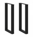 vidaXL Bar Table Legs U-Shaped 2 pcs Black 40x(90-91) cm Steel — Size: 40 x (90-91) cm