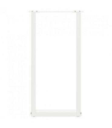 vidaXL Console Table Legs U-Shaped 2 pcs White 38x(72-73) cm Steel — Size: 38 x (72-73) cm — V0671986305