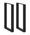 vidaXL Bar Table Legs U-Shaped 2 pcs Black 60x(90-91) cm Steel — Size: 60 x (90-91) cm